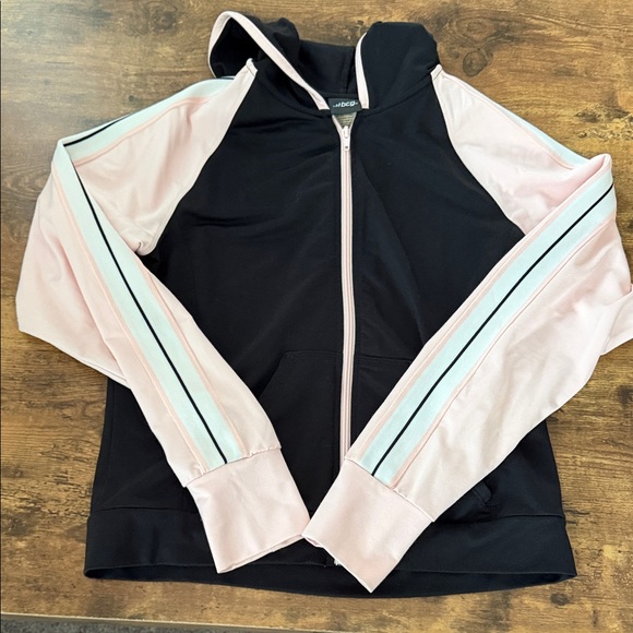bcg Jackets & Blazers - BCG Black and Pink Zip-Up Jacket